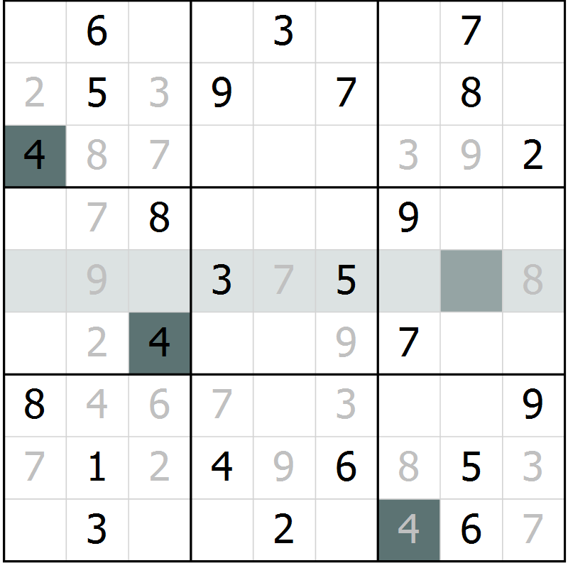 Position des candidats pour la solution de la Gr 1 page 3 du magazine de sudoku Success n° 020