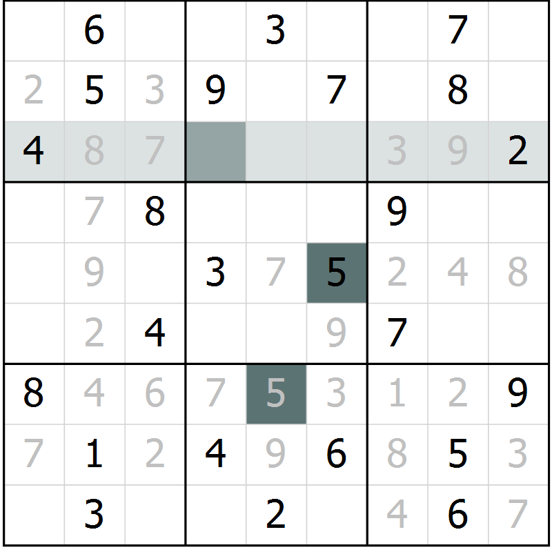 Position des candidats pour la solution de la Gr 1 page 3 du magazine de sudoku Success n° 020