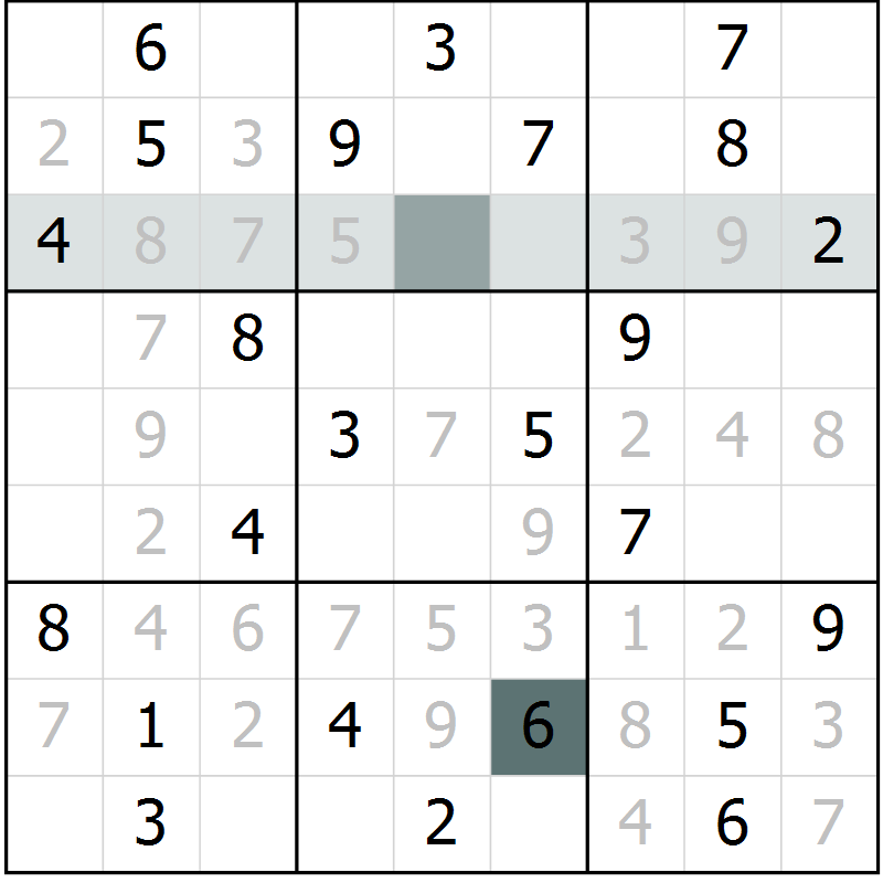 Position des candidats pour la solution de la Gr 1 page 3 du magazine de sudoku Success n° 020