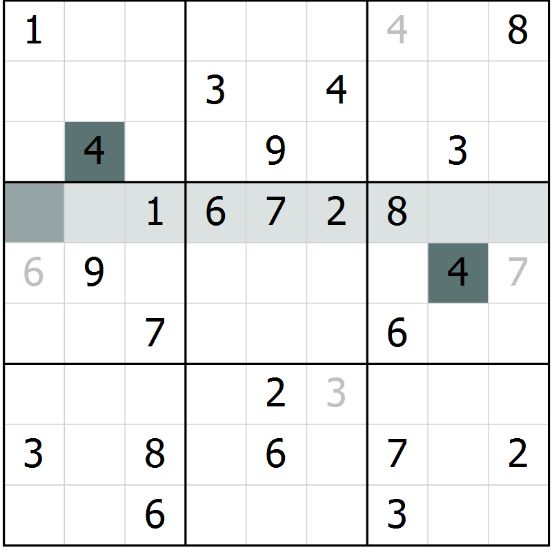 Position des candidats pour la solution de la Gr 11 page 13 du magazine de sudoku Success n° 020