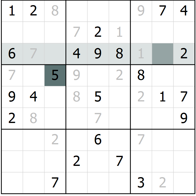 Position des candidats pour la solution de la Gr 12 page 14 du magazine de sudoku Success n° 020