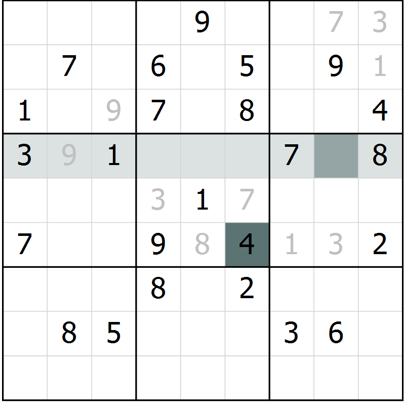Position des candidats pour la solution de la Gr 19 page 21 du magazine de sudoku Success n° 020
