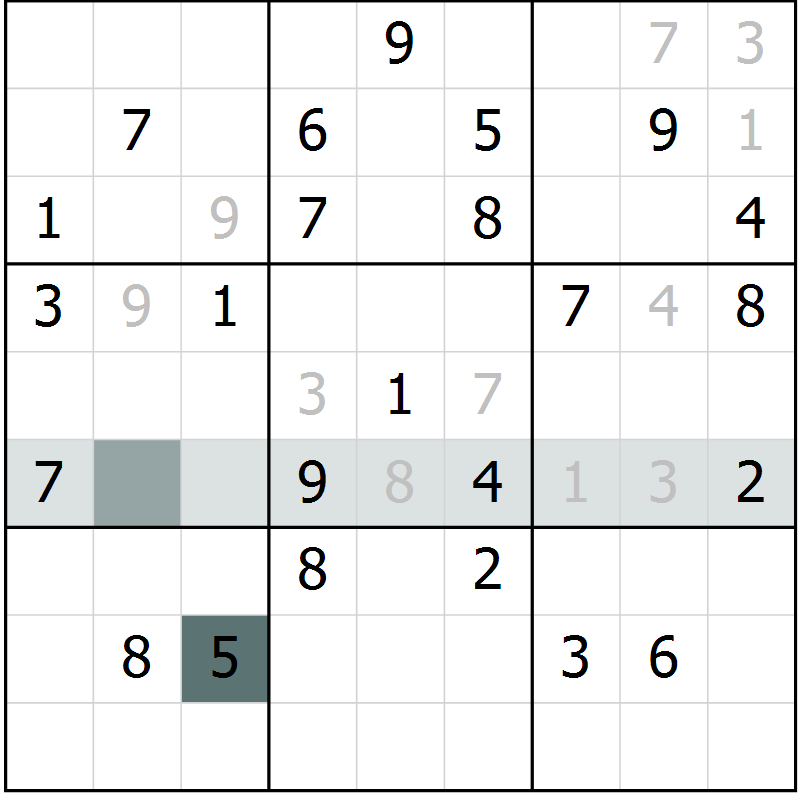 Position des candidats pour la solution de la Gr 19 page 21 du magazine de sudoku Success n° 020