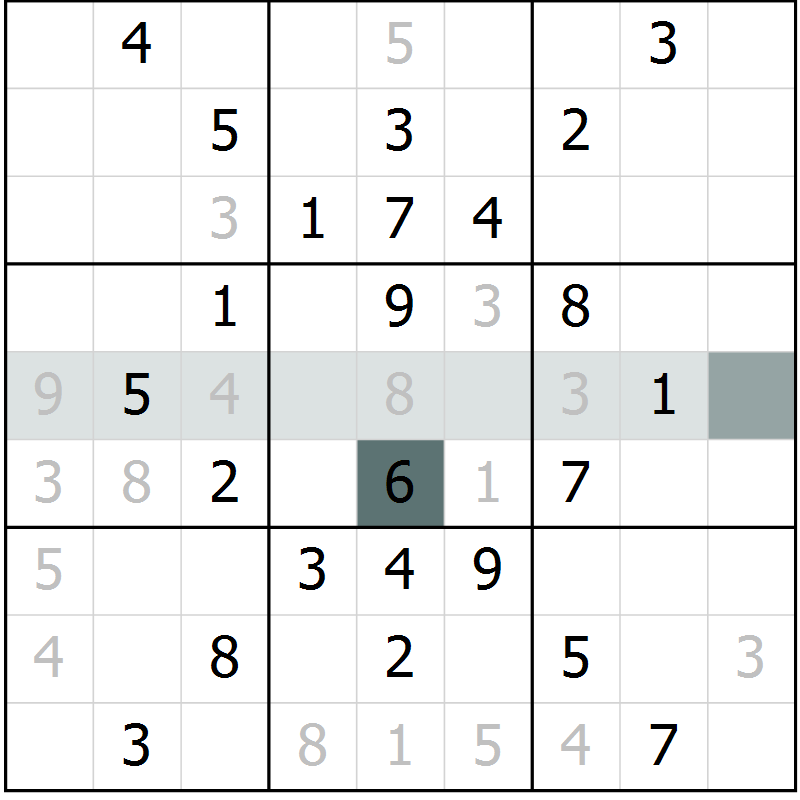 Position des candidats pour la solution de la Gr 22 page 24 du magazine de sudoku Success n° 020