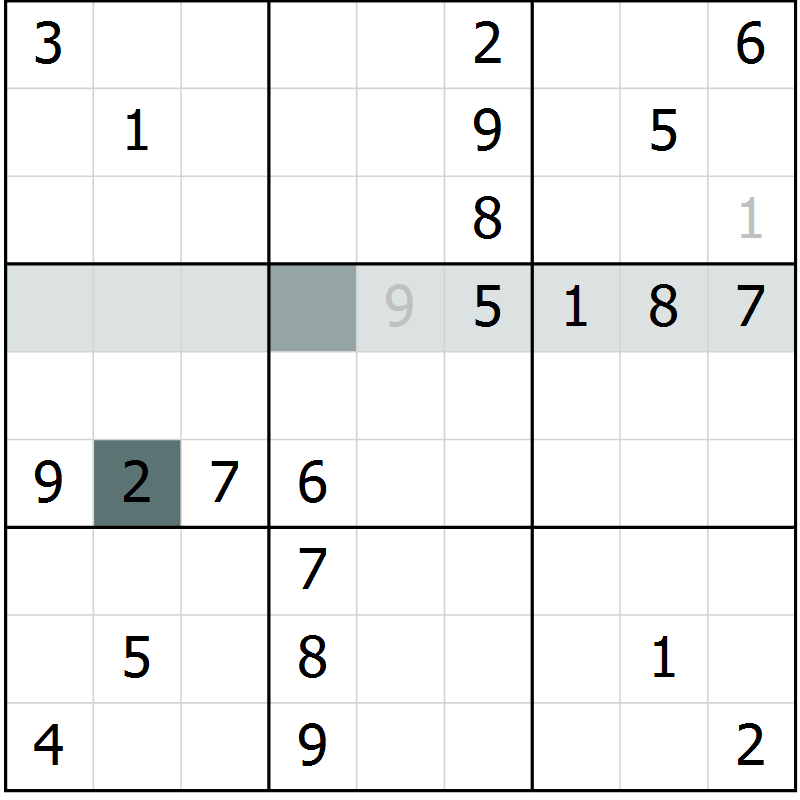 Position des candidats pour la solution de la Gr 26 page 28 du magazine de sudoku Success n° 020
