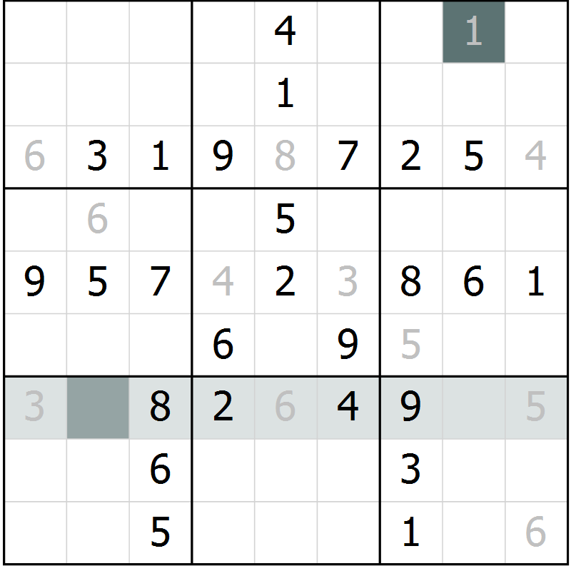 Position des candidats pour la solution de la Gr 29 page 31 du magazine de sudoku Success n° 020