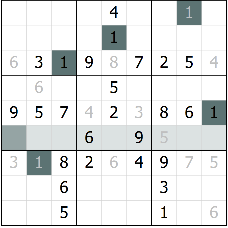 Position des candidats pour la solution de la Gr 29 page 31 du magazine de sudoku Success n° 020