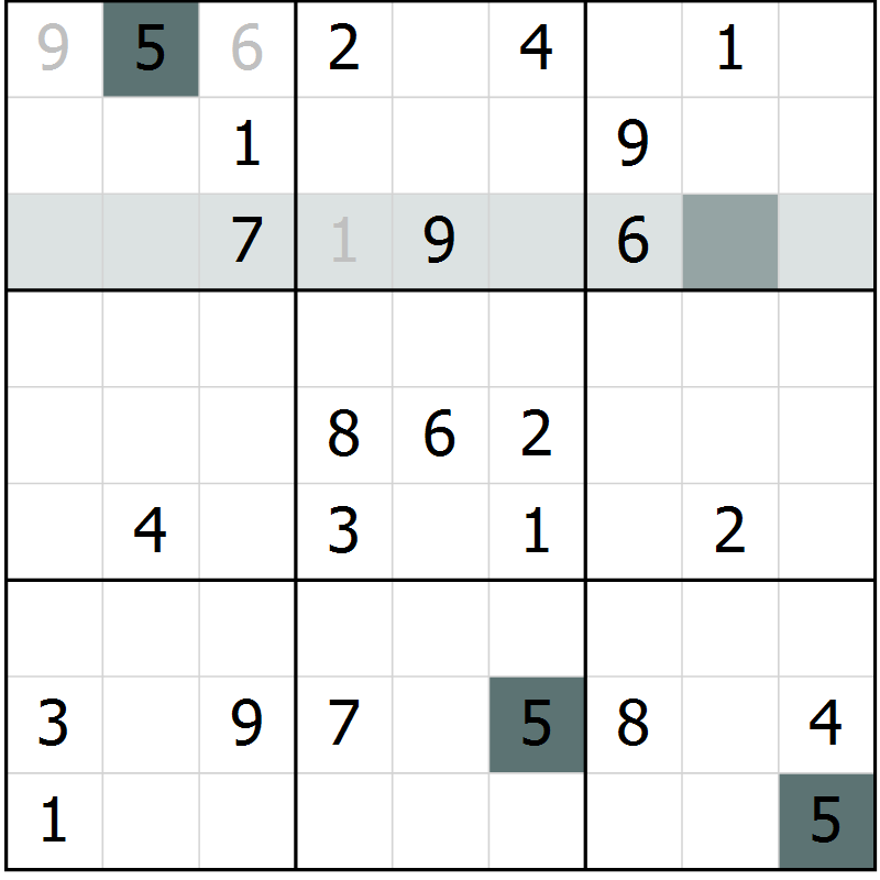 Position des candidats pour la solution de la Gr 31 page 33 du magazine de sudoku Success n° 020