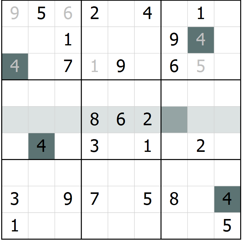 Position des candidats pour la solution de la Gr 31 page 33 du magazine de sudoku Success n° 020