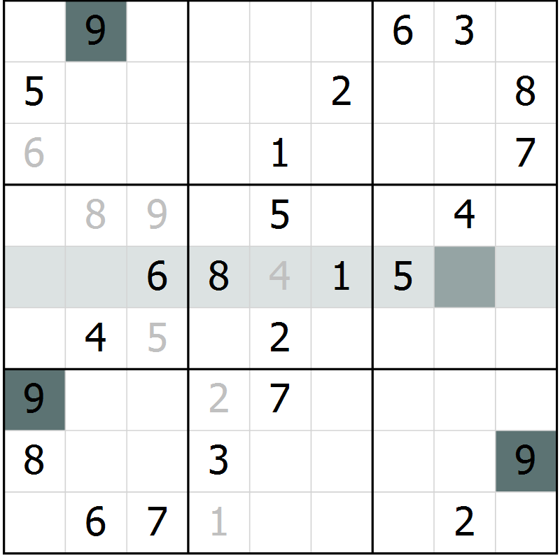 Position des candidats pour la solution de la Gr 33 page 35 du magazine de sudoku Success n° 020