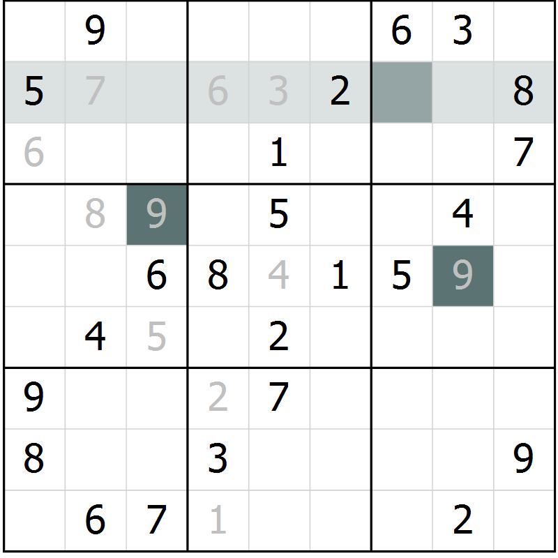 Position des candidats pour la solution de la Gr 33 page 35 du magazine de sudoku Success n° 020