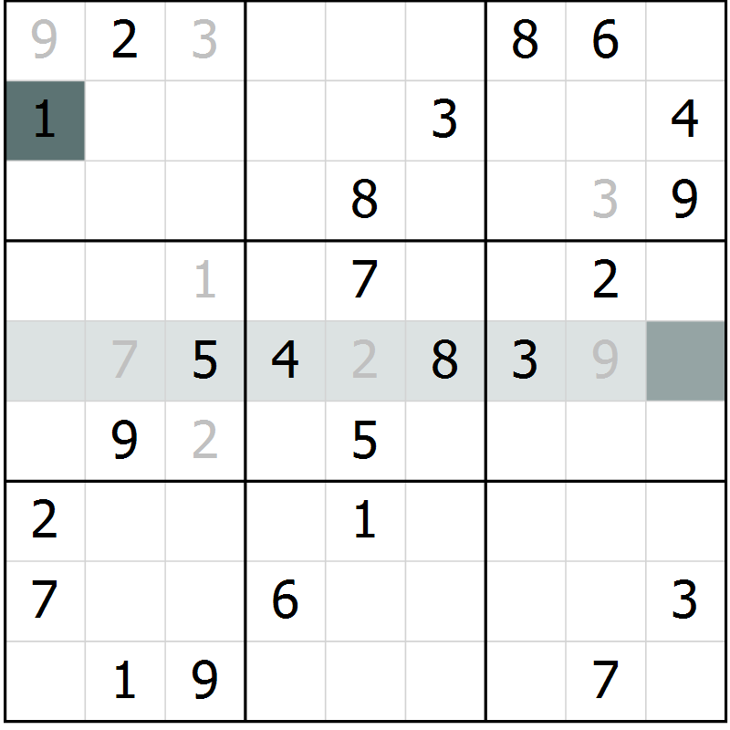Position des candidats pour la solution de la Gr 35 page 37 du magazine de sudoku Success n° 020