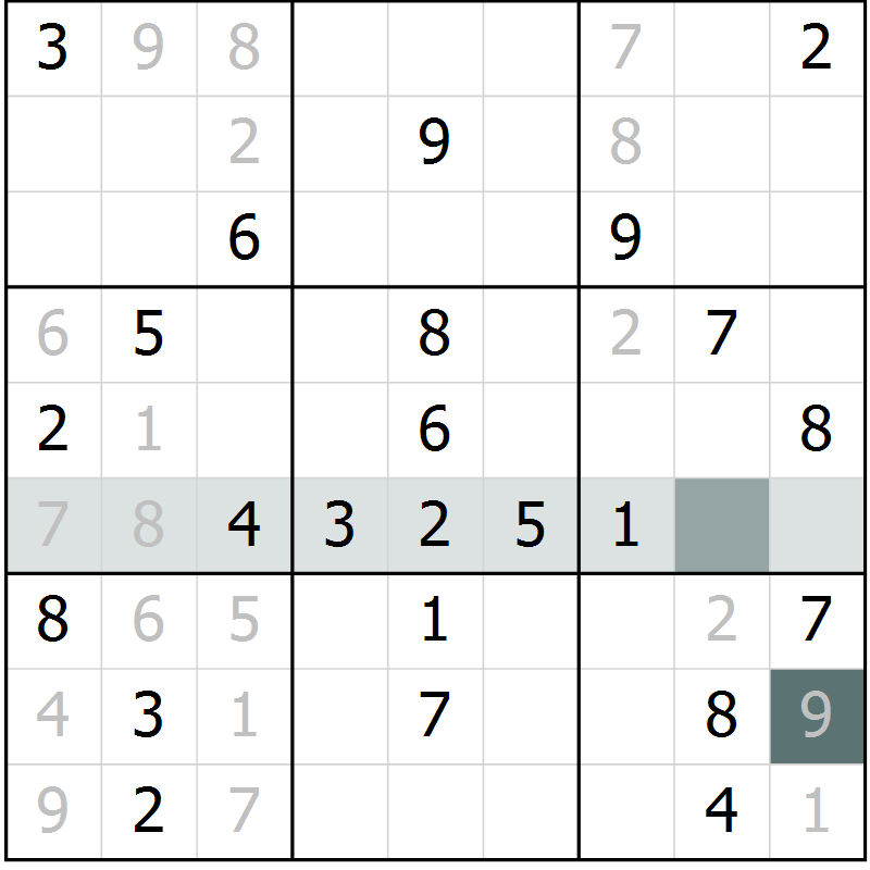 Position des candidats pour la solution de la Gr 37 page 39 du magazine de sudoku Success n° 020
