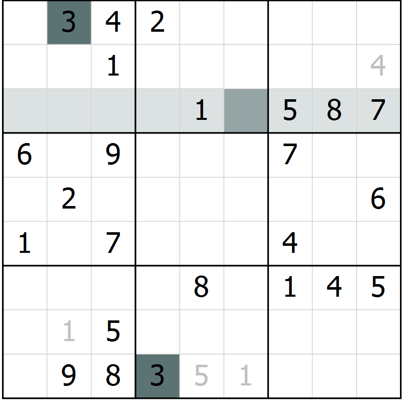 Position des candidats pour la solution de la Gr 38 page 40 du magazine de sudoku Success n° 020