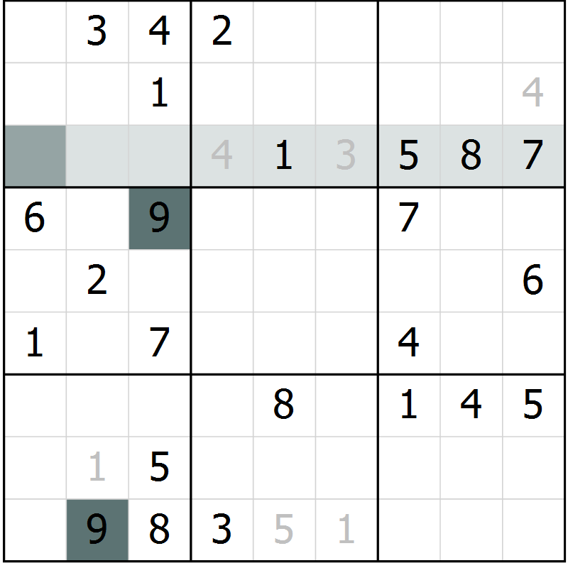 Position des candidats pour la solution de la Gr 38 page 40 du magazine de sudoku Success n° 020