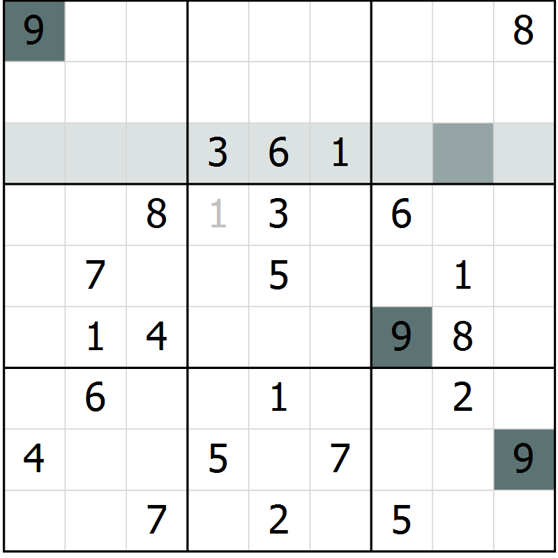 Position des candidats pour la solution de la Gr 39 page 41 du magazine de sudoku Success n° 020