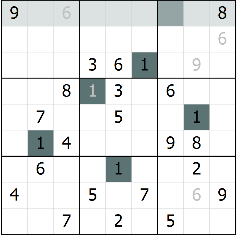 Position des candidats pour la solution de la Gr 39 page 41 du magazine de sudoku Success n° 020