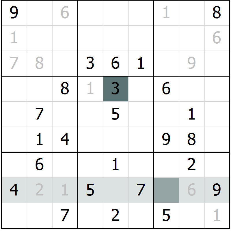 Position des candidats pour la solution de la Gr 39 page 41 du magazine de sudoku Success n° 020
