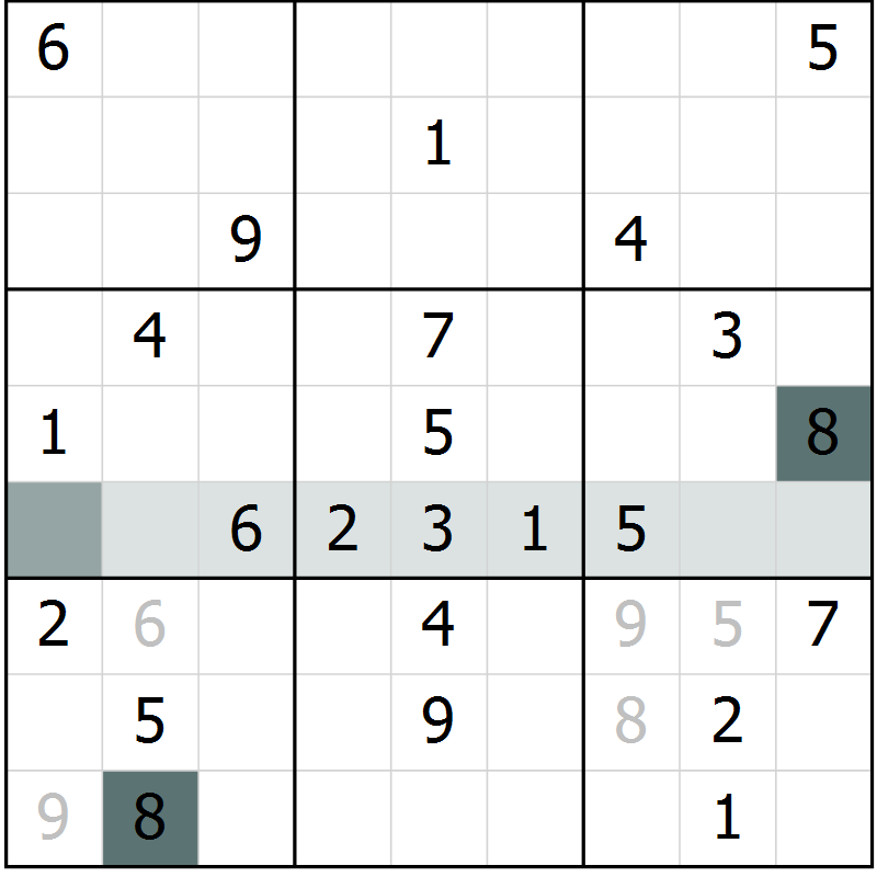 Position des candidats pour la solution de la Gr 40 page 42 du magazine de sudoku Success n° 020
