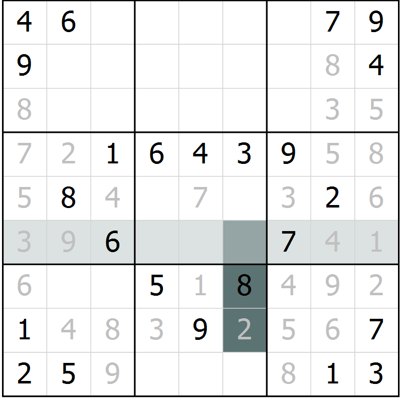 Position des candidats pour la solution de la Gr 66 page 68 du magazine de sudoku Success n° 020