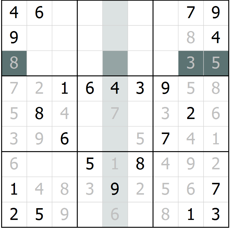 Position des candidats pour la solution de la Gr 66 page 68 du magazine de sudoku Success n° 020