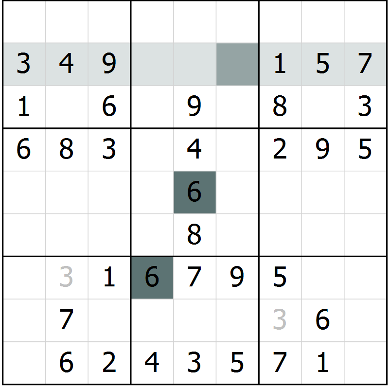 Position des candidats pour la solution de la Gr 25 page 27 du magazine de sudoku SUDOKU SUCCESS n° 022