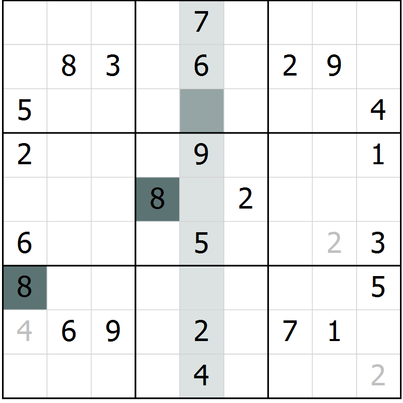 Position des candidats pour la solution de la Gr 34 page 36 du magazine de sudoku SUDOKU SUCCESS n° 022
