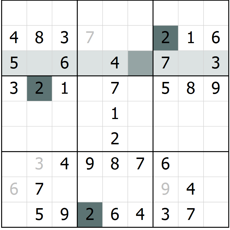 Position des candidats pour la solution de la Gr 35 page 37 du magazine de sudoku SUDOKU SUCCESS n° 022