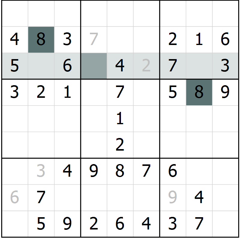 Position des candidats pour la solution de la Gr 35 page 37 du magazine de sudoku SUDOKU SUCCESS n° 022