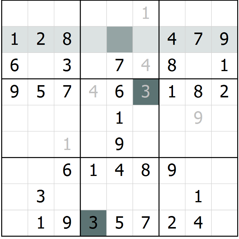 Position des candidats pour la solution de la Gr 39 page 41 du magazine de sudoku SUDOKU SUCCESS n° 022