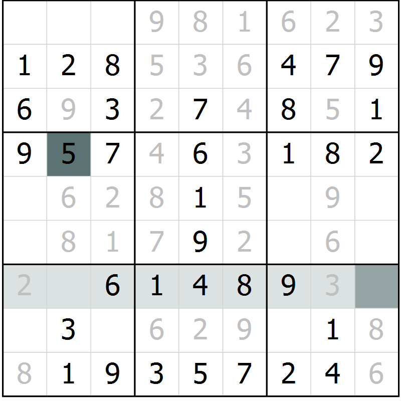 Position des candidats pour la solution de la Gr 39 page 41 du magazine de sudoku SUDOKU SUCCESS n° 022