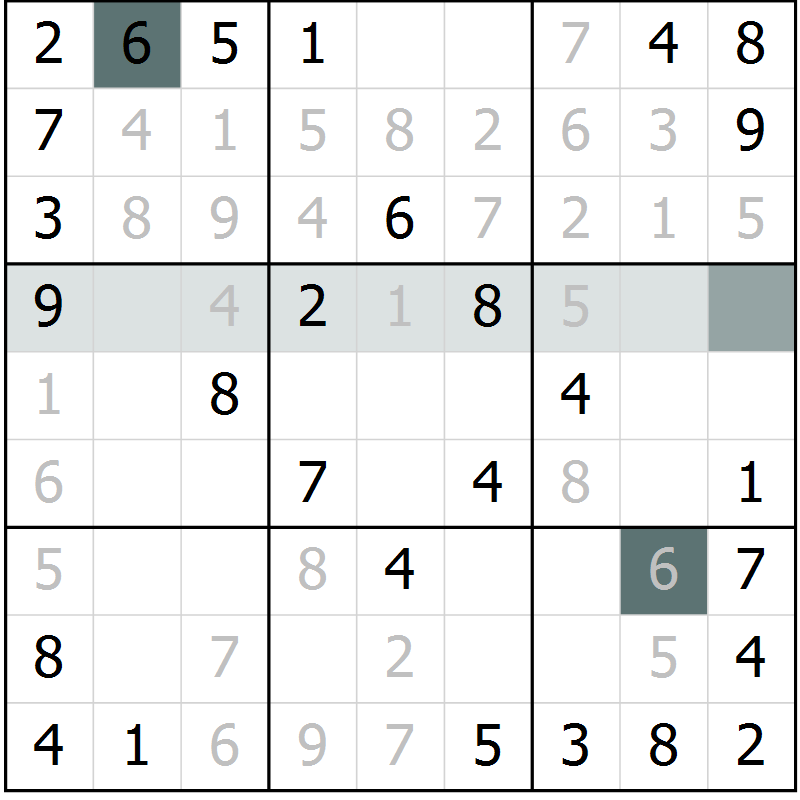 Position des candidats pour la solution de la Gr 40 page 42 du magazine de sudoku SUDOKU SUCCESS n° 022