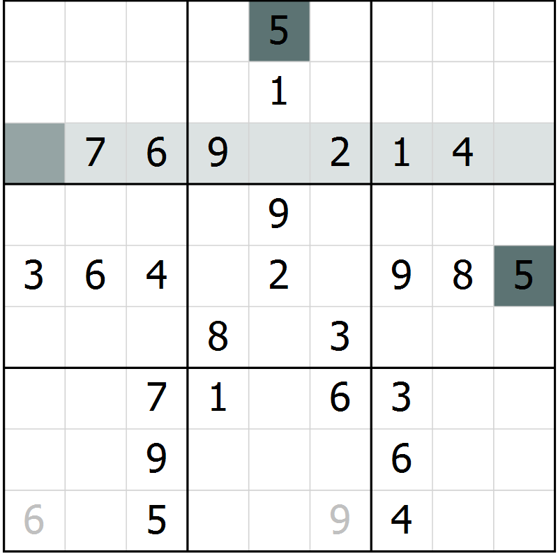 Position des candidats pour la solution de la Gr 41 page 43 du magazine de sudoku SUDOKU SUCCESS n° 022