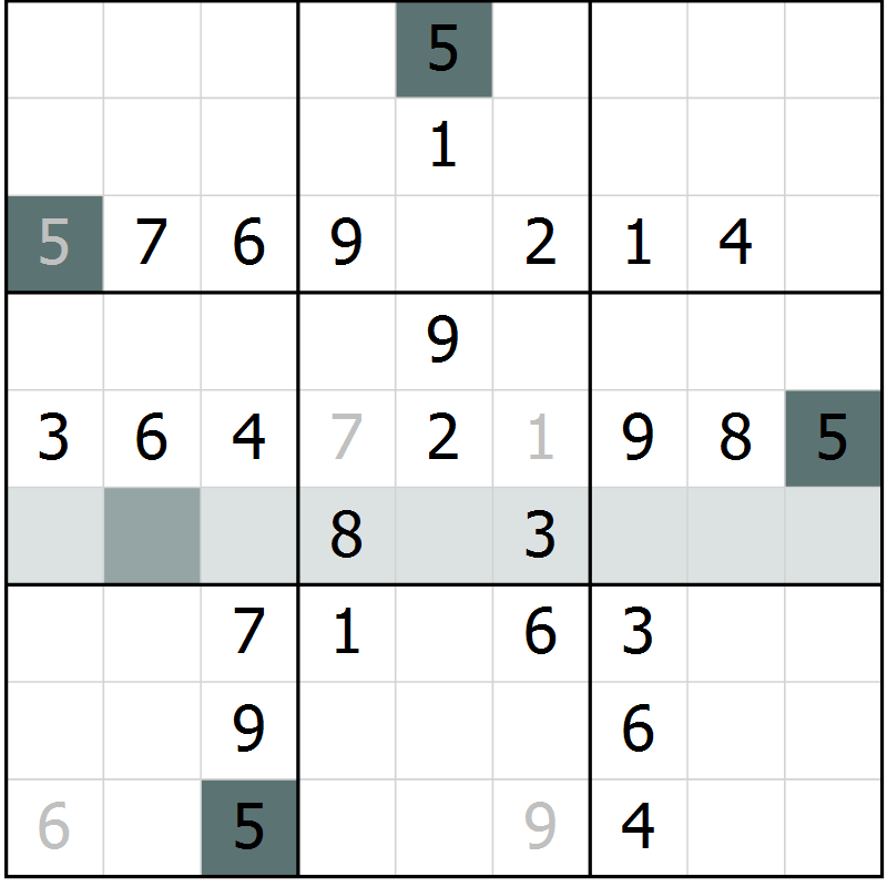 Position des candidats pour la solution de la Gr 41 page 43 du magazine de sudoku SUDOKU SUCCESS n° 022