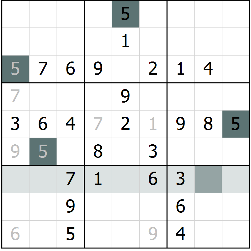 Position des candidats pour la solution de la Gr 41 page 43 du magazine de sudoku SUDOKU SUCCESS n° 022