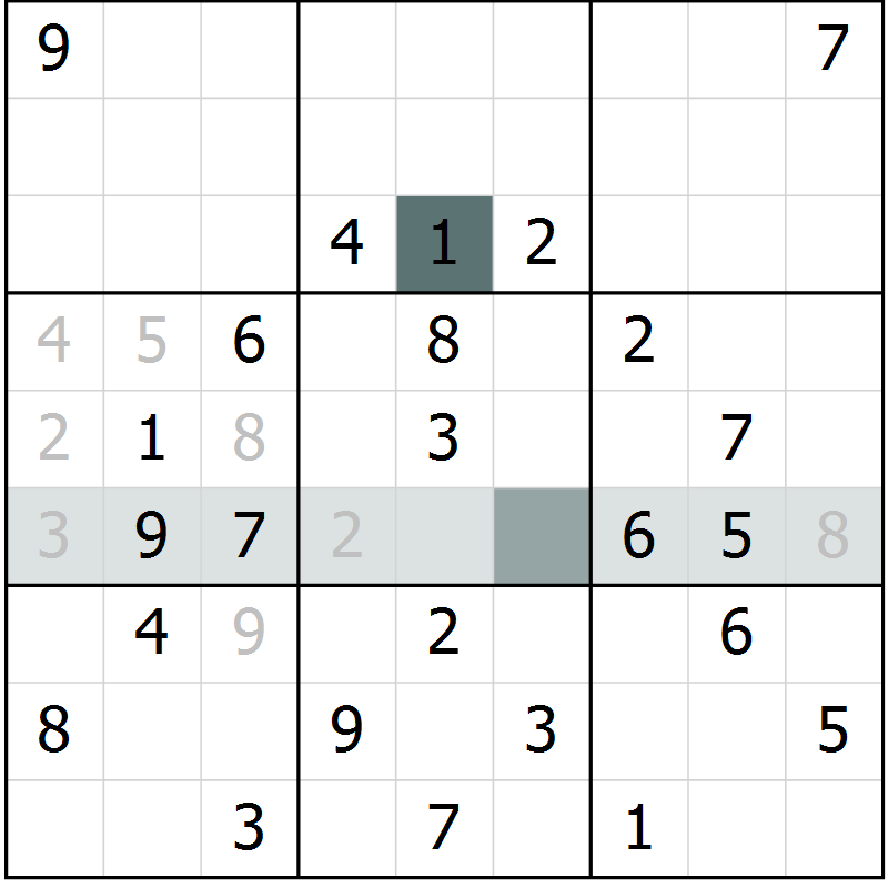 Position des candidats pour la solution de la Gr 45 page 47 du magazine de sudoku SUDOKU SUCCESS n° 022