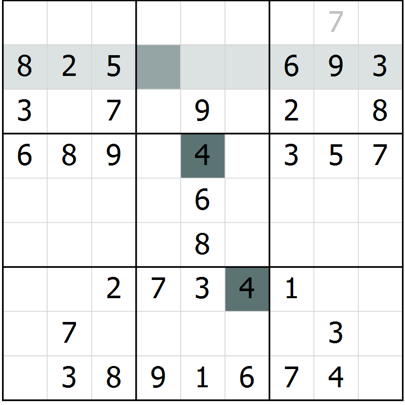 Position des candidats pour la solution de la Gr 49 page 51 du magazine de sudoku SUDOKU SUCCESS n° 022