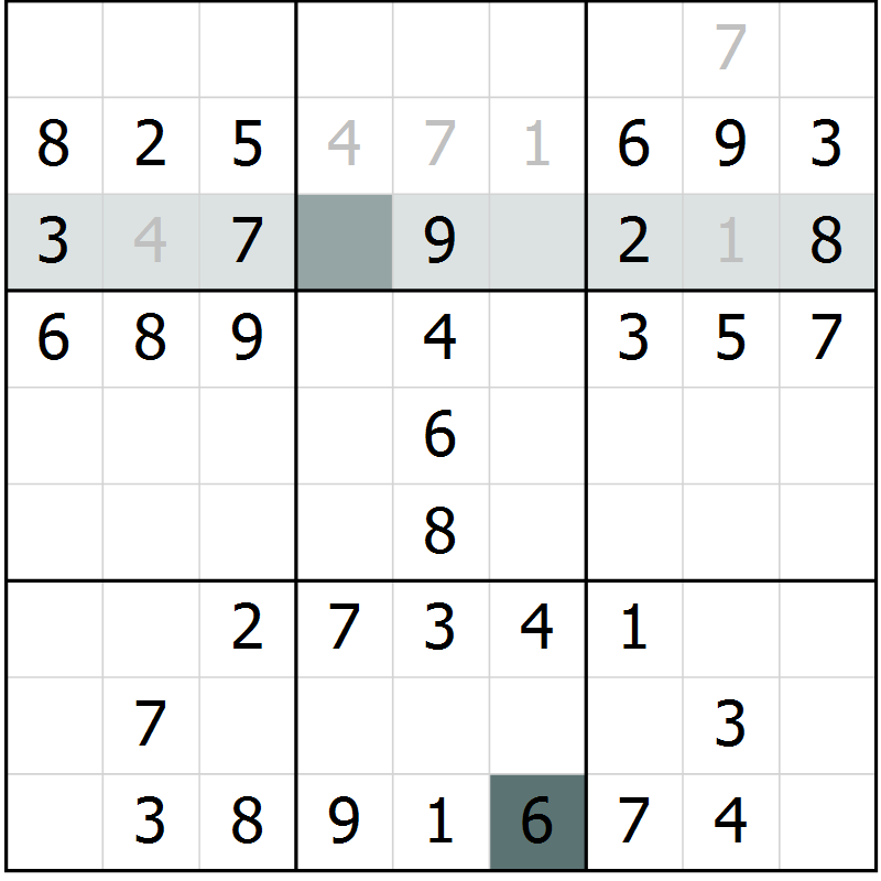 Position des candidats pour la solution de la Gr 49 page 51 du magazine de sudoku SUDOKU SUCCESS n° 022