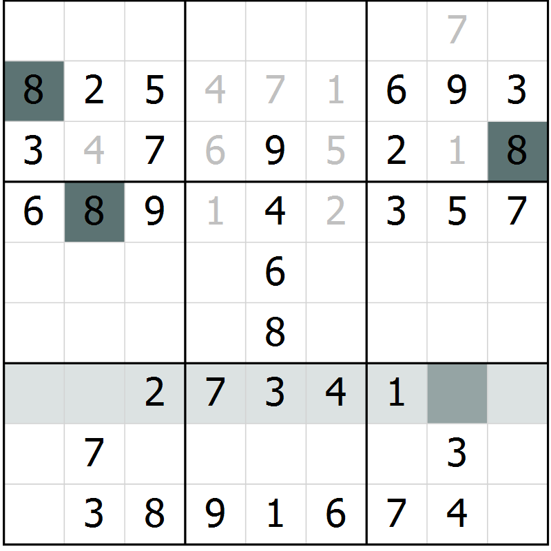 Position des candidats pour la solution de la Gr 49 page 51 du magazine de sudoku SUDOKU SUCCESS n° 022