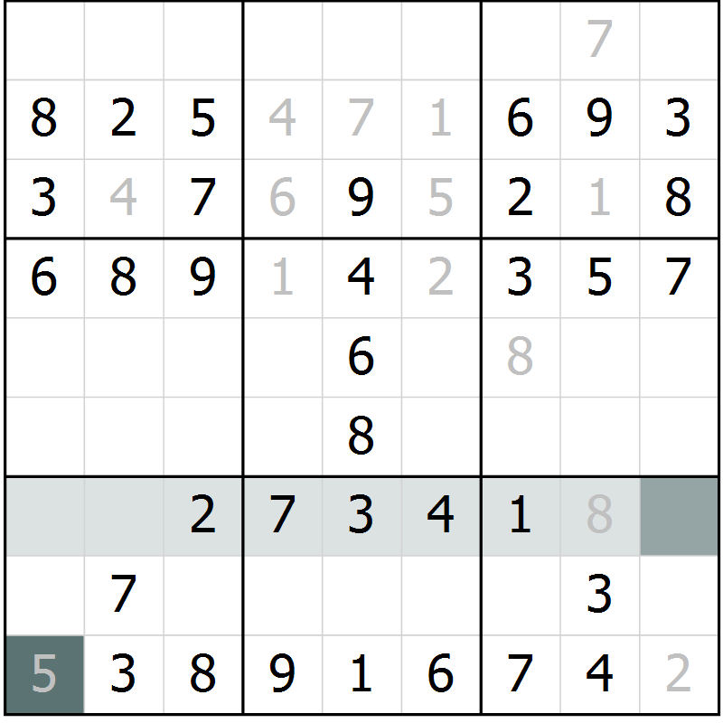 Position des candidats pour la solution de la Gr 49 page 51 du magazine de sudoku SUDOKU SUCCESS n° 022