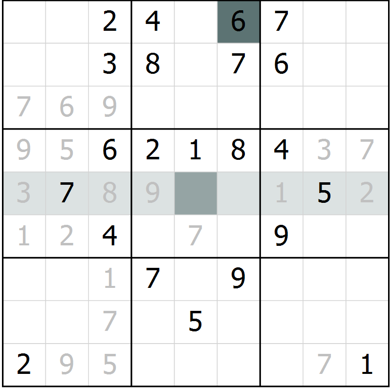 Position des candidats pour la solution de la Gr 65 page 67 du magazine de sudoku SUDOKU SUCCESS n° 022