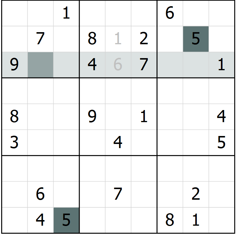 Position des candidats pour la solution de la Gr 7 page 9 du magazine de sudoku SUDOKU SUCCESS n° 022