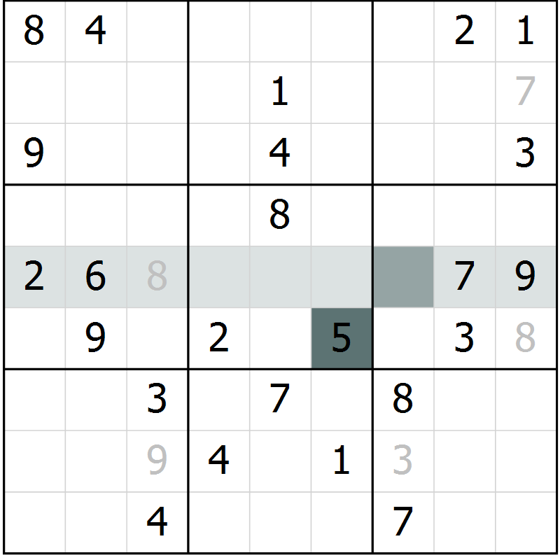 Position des candidats pour la solution de la Gr 70 page 72 du magazine de sudoku SUDOKU SUCCESS n° 022