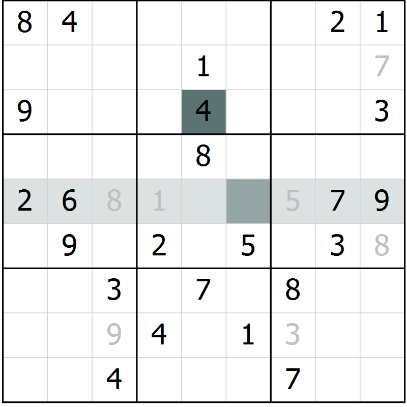 Position des candidats pour la solution de la Gr 70 page 72 du magazine de sudoku SUDOKU SUCCESS n° 022